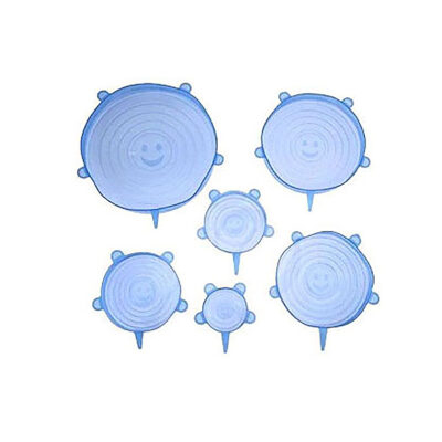 

6Pcs Kitchen Silicone Stretch Bowl Cover Food Fresh Keeping Vacuum Sealed Lid