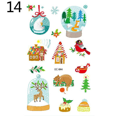 

Cartoon Christmas Elements Waterproof Temporary Tattoo Stickers Children Gift