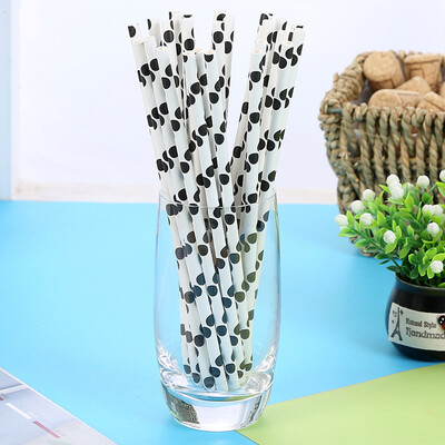 

Toponeto 25pcs Disposable Drinking Straws Home Bar Party Cocktail Drink Straw