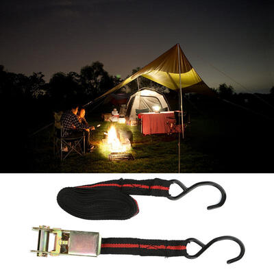 

Greensen 4Pcs Black Pull Ratchet Tie Down Straps Ropes For Boat Motorcycle