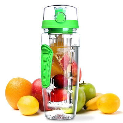 

Sport Infuse Water Bottle Flip Tops Lid Dual Anti-Slip Grips For Office Home Toxin-free Shatter-resistant Leak Proof