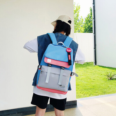 

Lovers middle school students schoolbags girls Korean version of high school shoulder bags elementary school students simple