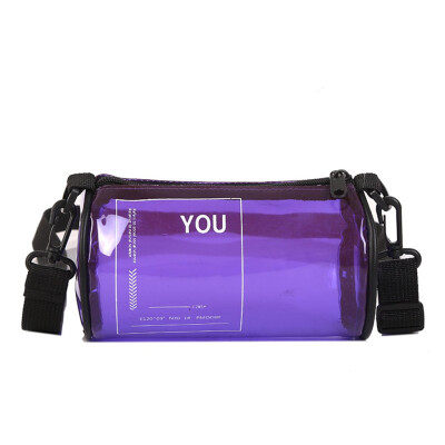 

Tailored 2019 New Colorful PVC Jelly Package Chain Shoulder Transparent Cylinder Bag