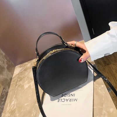 

Tailored Womens 2019 New Simple Round Handbag Shoulder Bag Handbag Wild Messenger Bag