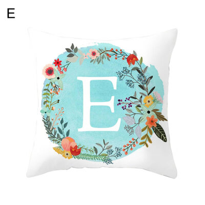 

Alphabet Wreath Pattern Pillow Case Cushion Cover Sofa Car Cafe Office Decor