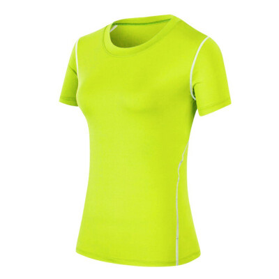 

Womens Fitness Training Short Sleeve Sports Fitness Running Sweat-absorbent&Quick-drying Short Sleeve T-Shirt