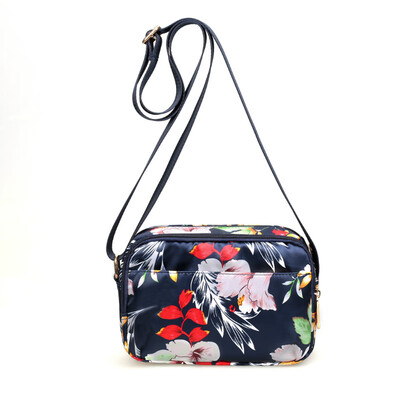 

Multi - layer printed canvas bag light middle - aged mother bag slanted bag mini bag womens bag