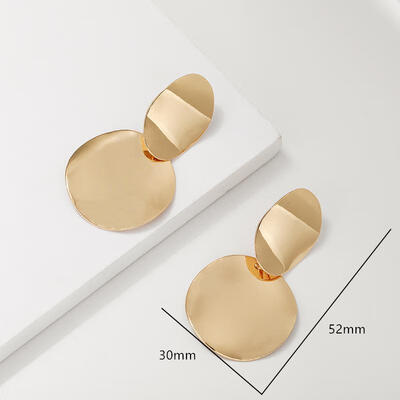 

Korean New Trendy Earrings Twisted Metal Round Dangle Drop Earrings For Women Statement Earings Fashion Jewelry 2019 Oorbellen