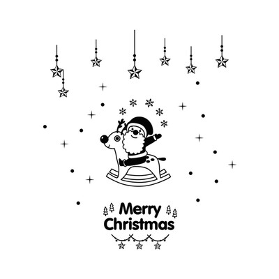 

〖Follure〗New Year Merry Christmas Snowflake Wall Sticker Home Shop Windows Decals Decor