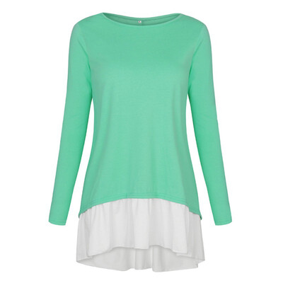

Women Sweatshirts Autumn Long Sleeve Tops Pullovers Patchworks Women Clothing