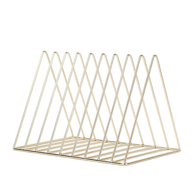 

Toponeto File Organizer Iron Desktop Storage Book Rack Bookshelf Magazine Holder