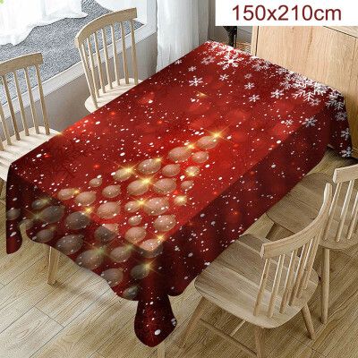 

〖Follure〗Christmas Tablecloth Print Rectangle Table Cover Holiday Party Home Decor