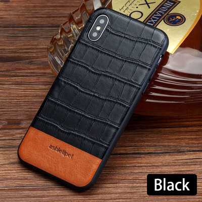 

Leather phone case iPhone5 6 7 8s plus protective shell bamboo pattern leather all-inclusive for x xs max xr phone case