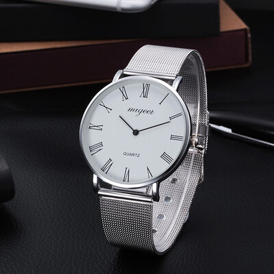 

2018 Casual Silver Women Watch Crystal Stainless Steel Buckle Roman Numbers Analog Quartz Lady Wrist Watch Bracelet Watch &Ff