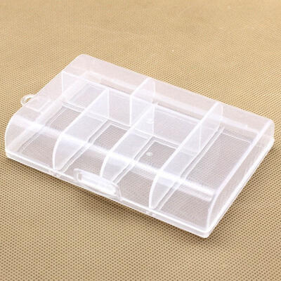 

1PC Portable Plastic 6 Compartment Storage Container Case Box Clear Transparent