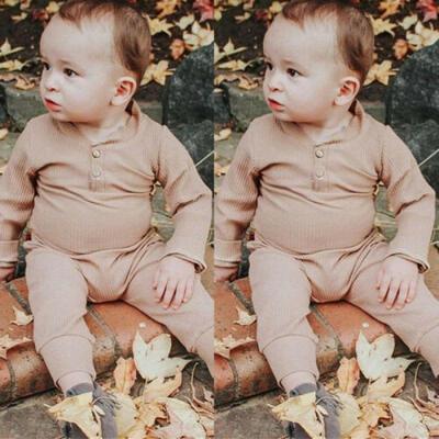 

UK Baby Boys Newborn Clothes Solid Romper Bodyauit Playsuit Outfits One-Piece