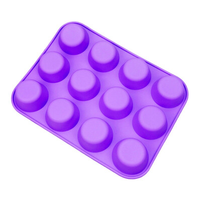 

Cake Tools Kitchen Bakeware Silicone Metal Non-Stick 12 Cups Cupcake Baking Tray Mousse Cake Muffin Pan