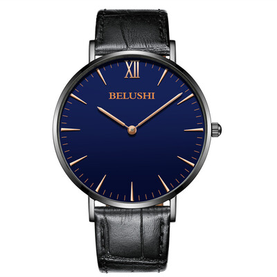 

New ultra-thin mens watch belt waterproof wrist watch student fashion Korean fashion sports quartz watch