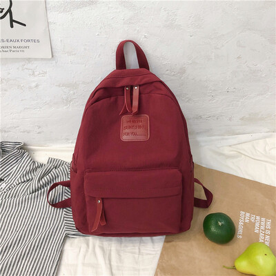 

Insfeng schoolbag female Korean version of senior high school students with a sense of antiquity simple School Backpack backpack s