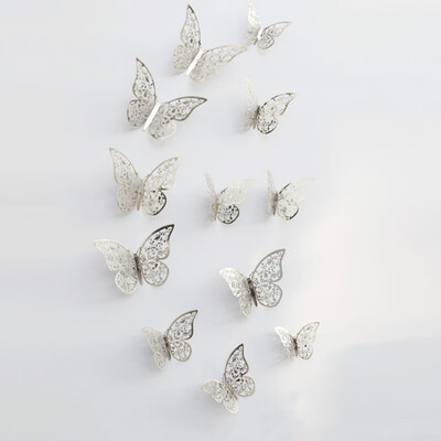 

12pcs 3D Butterflies Hollow DIY Home Decor Wall Sticker
