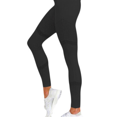 

Tailored Solid High Waist Leggings Women Heart Workout Yoga Pants Mesh Leather Leggins