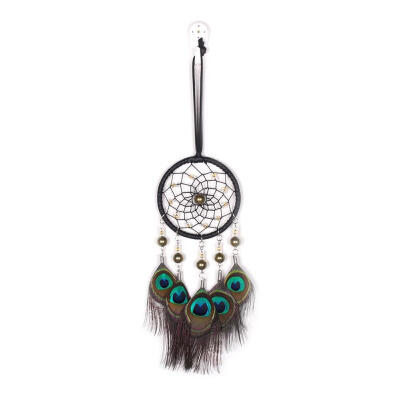 

Peacock Feathers Handmade Dreamcatcher Craft Dream Catcher Net Home Decor