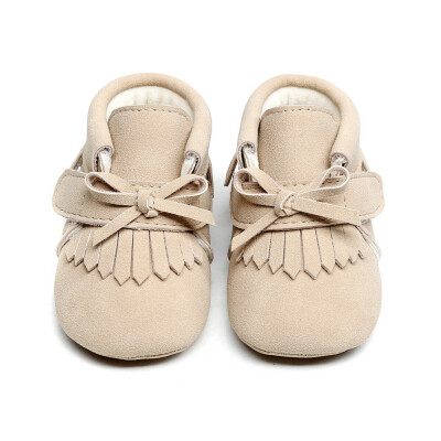 

PU Suede Leatherborn Baby Boy Girl Moccasins Soft First Walkers Shoes Bebe Fringe Soft Soled Non-slip Crib Lace-up