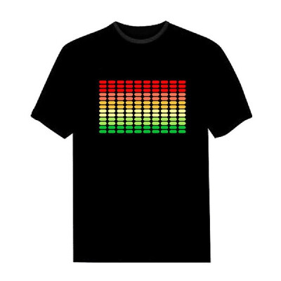 

LED T-shirt Voice-activated Flash for Man&Woman Party Rock Disco Night Club