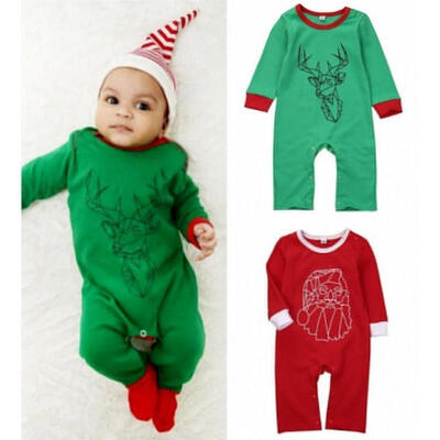 

Christmas Infant Baby Boy Girl Long Sleeve Romper Jumspuit Outfit Clothes 0-18M