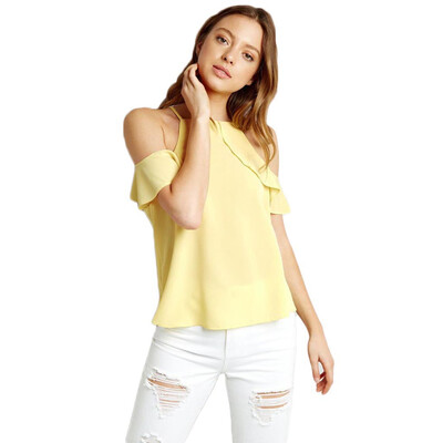 

Starmoon Plus Size Women Sexy Summer Casual Sling Shirt Off Shoulder Blouse Tops T-shirt