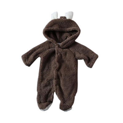 

Cute Winter Warm Long Sleeve Coral Fleece Infant Baby Romper Cartoon Jumpsuit Kids Cotton Clothes K08