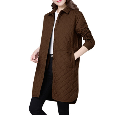 

Toponeto Fashion Slim Womens Long Sleeve Plaid Coat Jacket Outwear Cardigan Coat