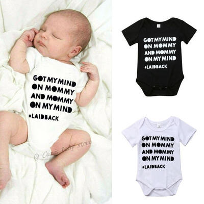 

Newborn Baby Boy Girl Unisex Clothes Cotton Romper Bodysuit Playsuit Outfits 0-18M