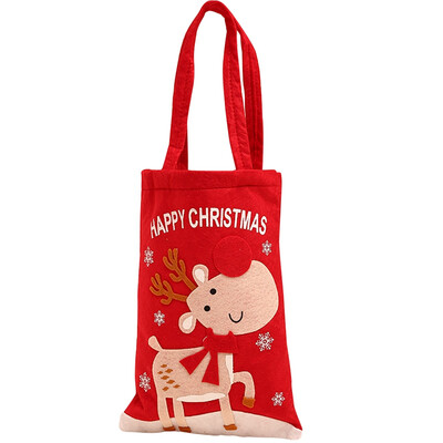 

Christmas Gift Bag Cartoon Tote Bag Children Santa Snowman Elk Candy Bag For Party Decor