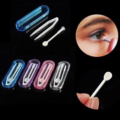 

2Sets Contact Lens Accessory Safety Tweezers Insert Remover Eye Care Nursing Kit