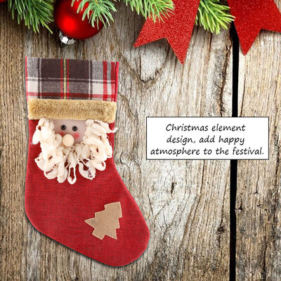 

Christmas SockNon-woven Fabric Christmas Element Long Sock Hanging on Christmas TreeLong Sock