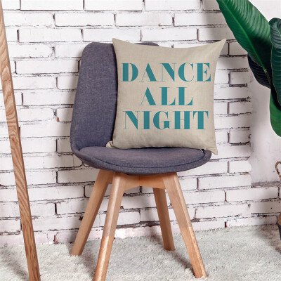 

〖Follure〗Home Cushion Cover Dance All Night Sleep All Day Throw Pillowcase Pillow Covers