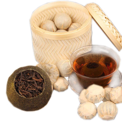 

Chinese Yunnan Small Green Mandarin Puer Tea Orange Peel Ripe Puer Tea Shu Cha Barrel 250g