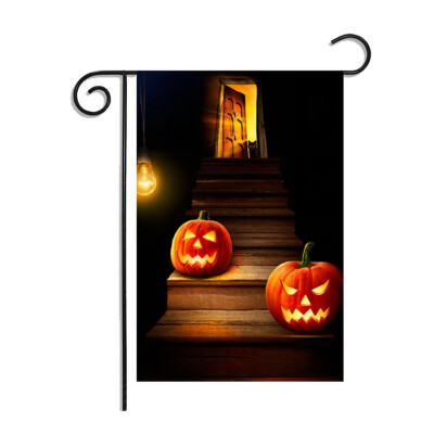 

Halloween Custom Pumpkin Weatherproof Decoration Garden Flag 12 Sytles Printed Decorative Hanging Banner