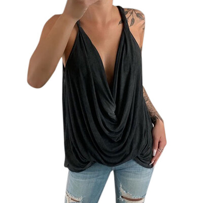 

Womens Summer Strappy Vest Top Sleeveless Shirts Blouse Casual Loose Tank Tops