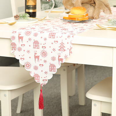 

180x35cm Christmas Linen Table Runner Home Party Events Placemat Decor Supplies