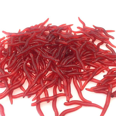 

Saidsome 150Pcs Fishing Bait Soft Lure Belly Chest Fork Dice Simulation Earthworm fishing bait fishing lure