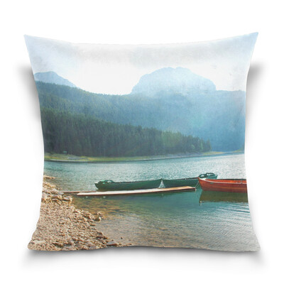 

ALAZA Throw Pillow Case Decorative Pillow Covers 16 X 16 inch Boat Pattern Pillowcase