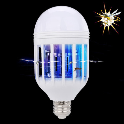 

Siaonvr New LED Anti-Mosquito Bulb 15W 1000LM 6500K Electronic Insect Fly Lure Kill Bulb