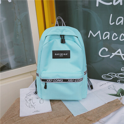 

Korean version of shoulder bag mens academic canvas personality fashion high school student bag large backpack