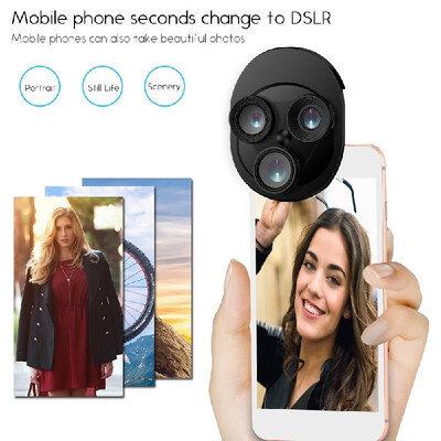 

Universal Mobile Phone Tablet 062X HD Super Wide Angle Lens 20X Macro 198 Degree Fisheye 3 in 1 Set with Clip 360 Degree Free Rot