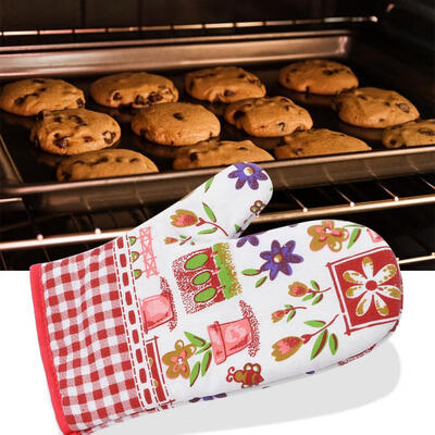 

Greensen 1PCS Cotton Heat Resistant Anti-Slip Cooking Glove Microwave Oven Kitchen Baking Tool