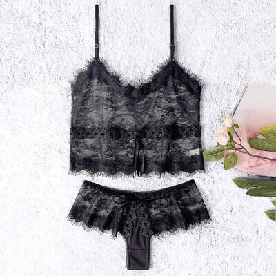 

〖Follure〗2PC Lingerie Women Lace Babydoll Nightdress Nightgown Sleepwear Underwear Set