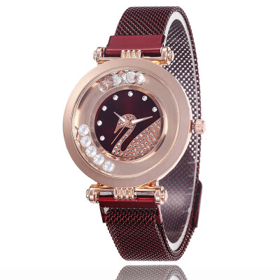 

Magnet magnet strap ladies watch wholesale swan diamond sand quick&simple quartz watch