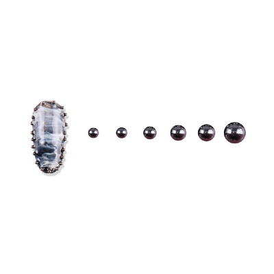 

6 GridBag 3D Metal Nail Art Decoration Gold Metal Chain Beads Line Multi-size DIY Manicure Nail Jewelry Decoration